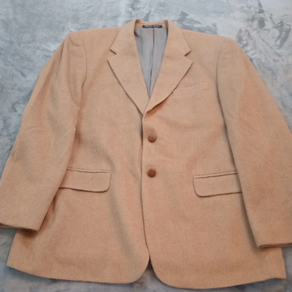 Tailors Row Deansgate Blazer Mens 42 Regular Tan Camel Hair‎ Wool Jacket Coat
